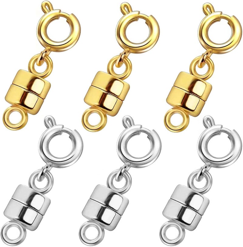Qulltk Magnetic Necklace Clasps and Closures 18K Gold and Silver Plated Bracelet Converter Clasp,Suitable for Necklaces Chain Extender - Image 1